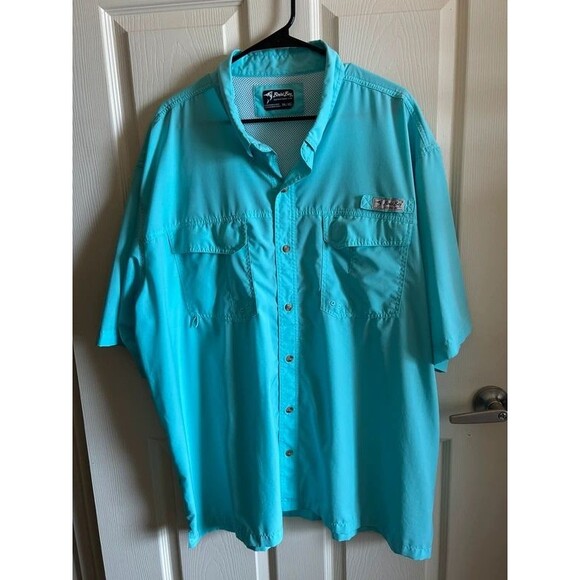 Other - Bimini Bay Outfitters Ltd. Fishing Shirt 3XL Mint Green Short Sleeve Vented Back